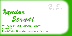nandor strudl business card