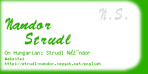 nandor strudl business card